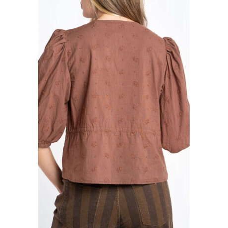 Blusa Broderie Mocha
