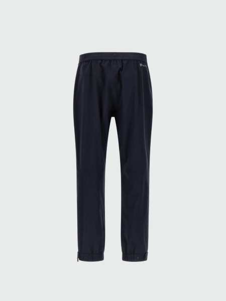 MONCLER - Pantalón con logo estampado Azul Brillante