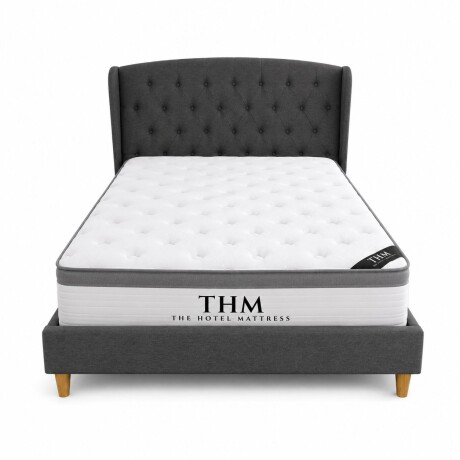 Sommier Queen HAMPTONS Hybrid Rhodium con respaldo Sommier Queen HAMPTONS Hybrid Rhodium con respaldo