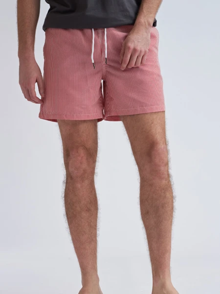 Short de baño Rojo Y Blanco