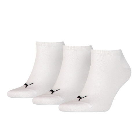 Medias Running Sneaker Plain 3P Unisex White