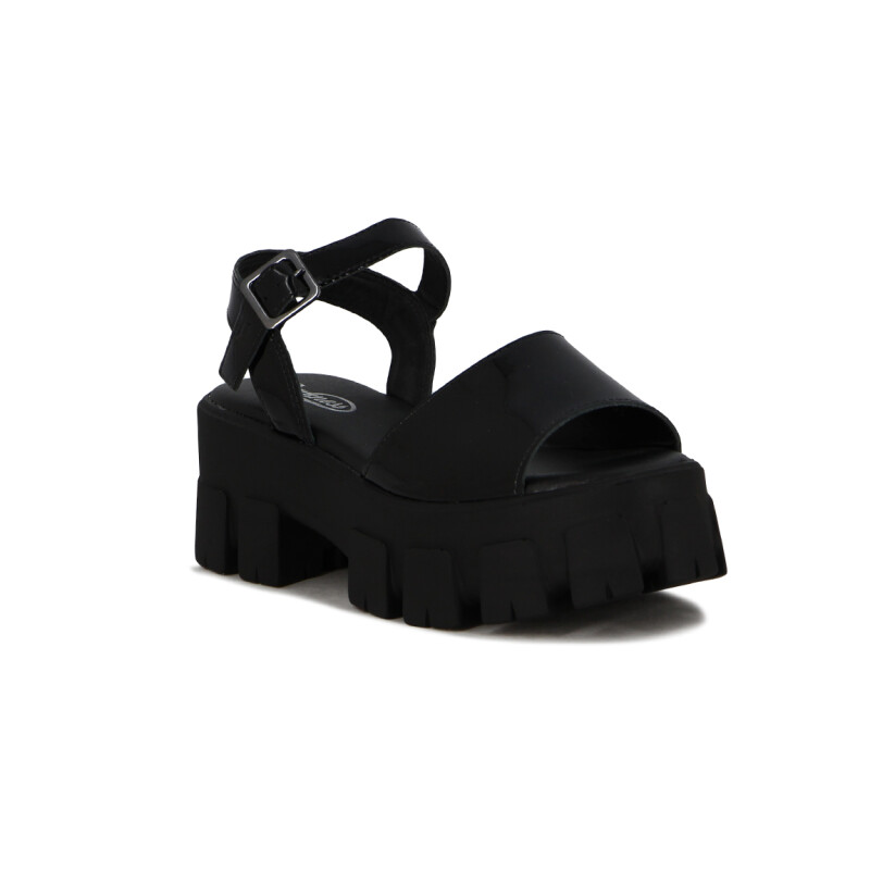 Sandalias Mujer Darkness Charol Con Plataforma Negro-charol