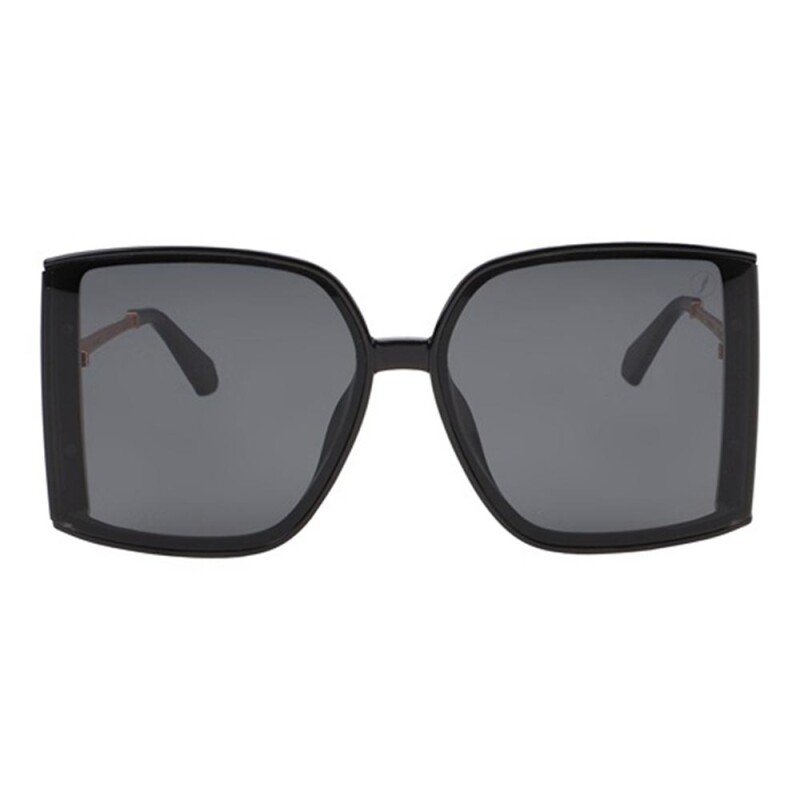 Lentes De Sol De Policarbonato Cuadrado Ivete Sangalo Negro/negro
