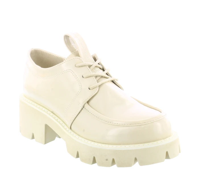 Zapato mocasín TOKYO con taco y plataforma acordo Offwhite