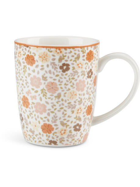 Taza VETLE Ø8xA10cm 35cl con flores Taza VETLE Ø8xA10cm 35cl con flores