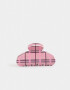 Broche Con moño Broche Acrílico Cuadrillé - Rosa Claro
