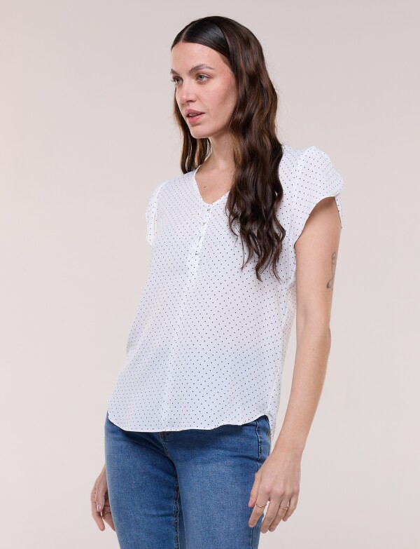 Blusa Lunares BLANCO/NEGRO