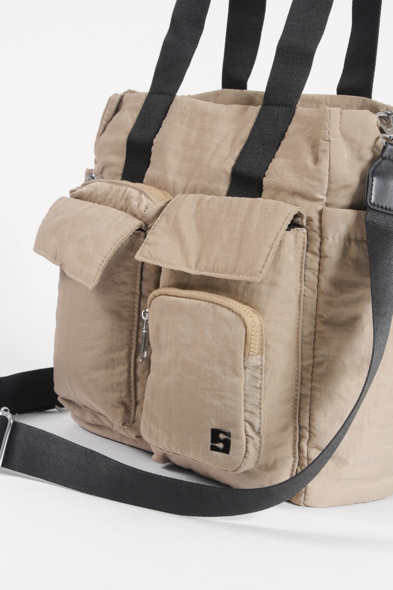Shopper bolsillos topo