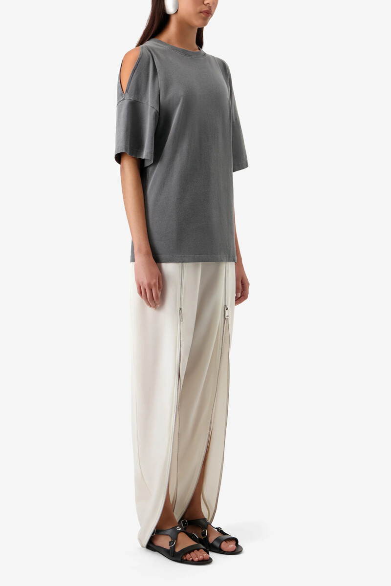 REMERA OPEN SHOULDER Gris