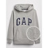 V-NEW CAMPUS LOGO HOOD LIGHT HEATHER GREY B10