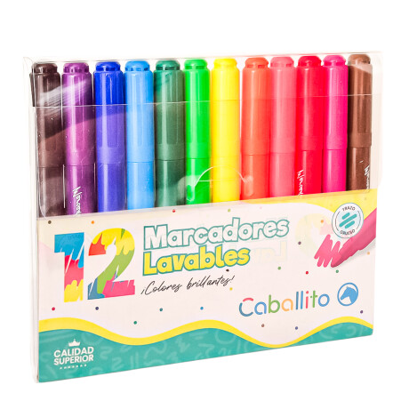 MARCADOR CABALLITO GRUESOS 12 COLORES 001