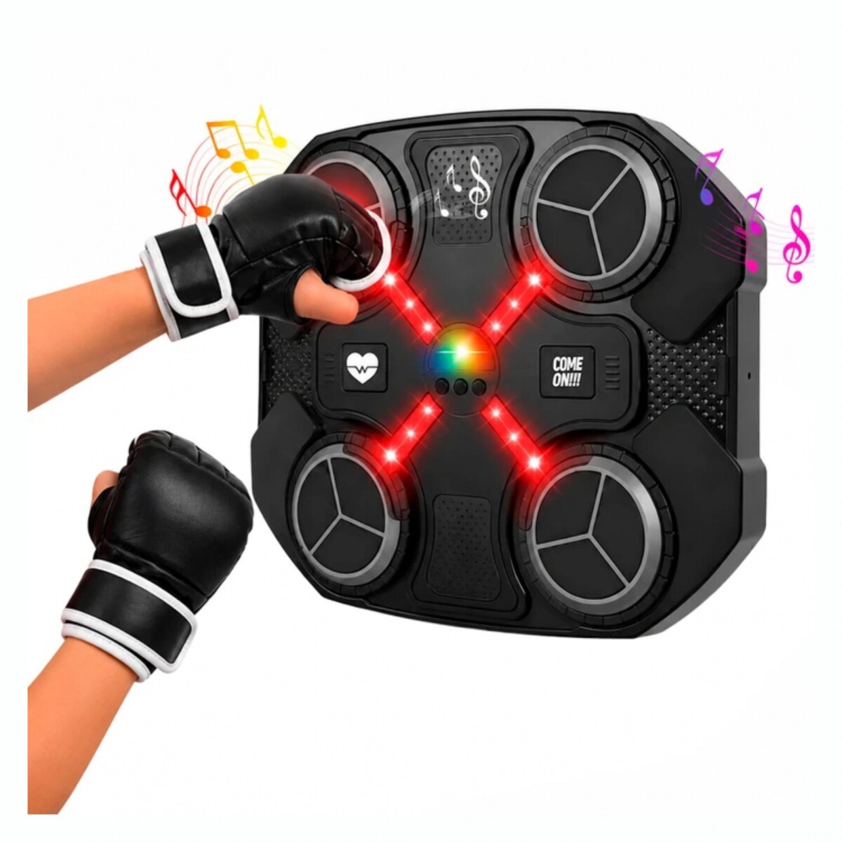 Máquina De Boxeo Infantil BT Con Sonido, Luces LED, Incluye Guantes y Kit de Montaje 