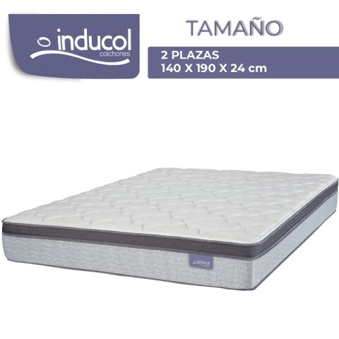 Colchón Inducol Pocket Firm Resortes 2 plazas 140x190x24 140K Colchón Inducol Pocket Firm Resortes 2 plazas 140x190x24 140K