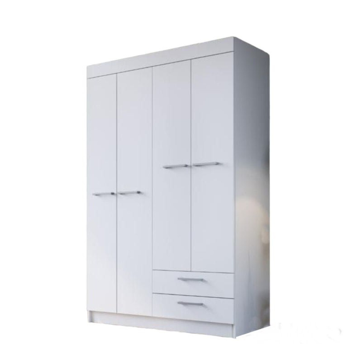 ROPERO 4 PUERTAS 2 CAJONES - BLANCO 