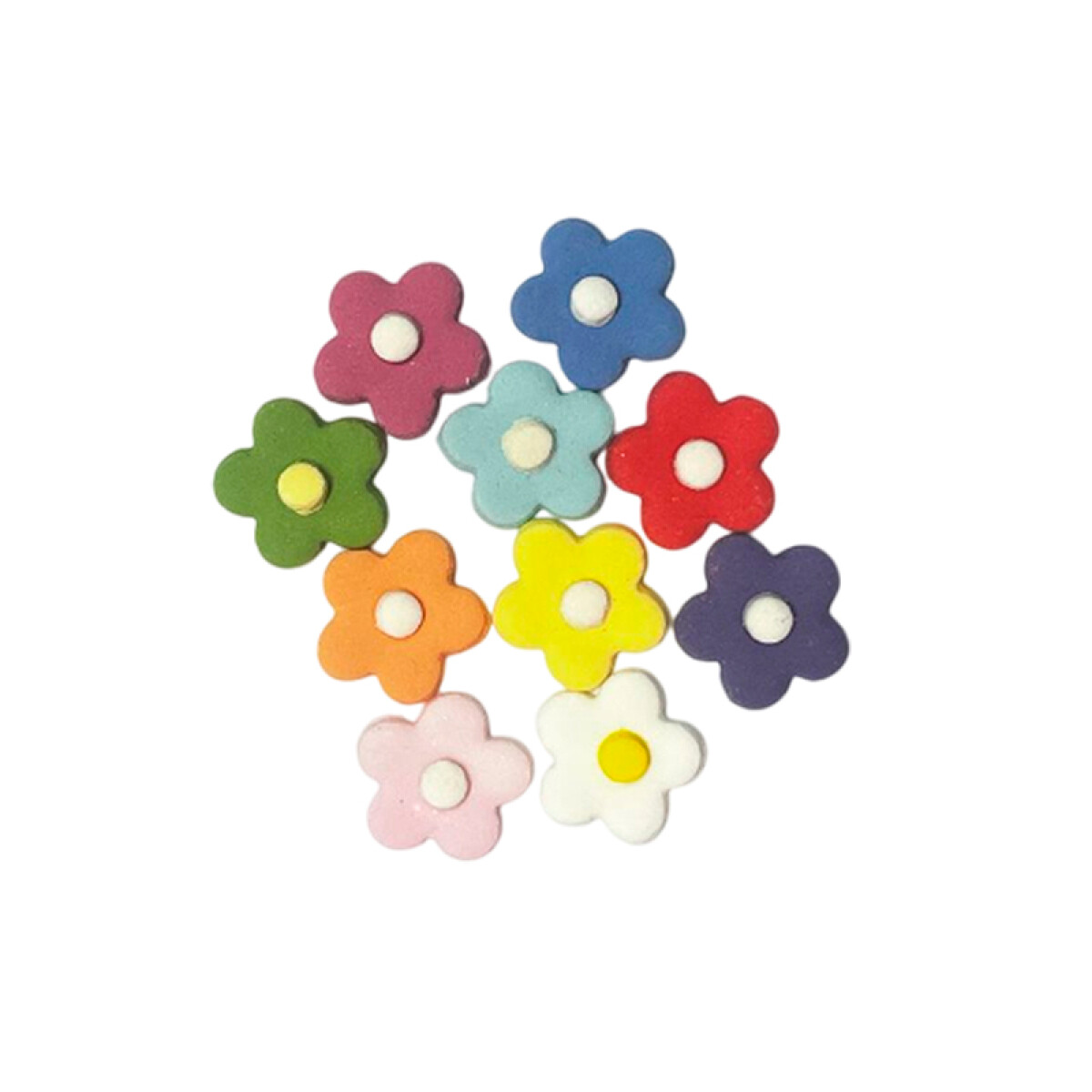 Adorno de Pastillaje Nomeolvides Multicolor x10 