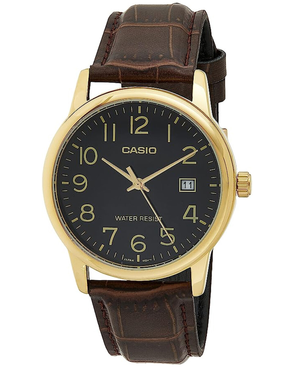 Reloj Análogo Casio MTP-V002GL Resistente Al Agua - Dorado 