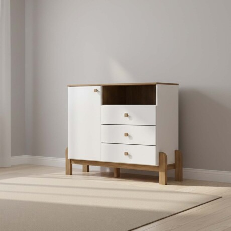 CÓMODA KIDS MDF-Y-MDP BLANCO 3C/1P RENÉ