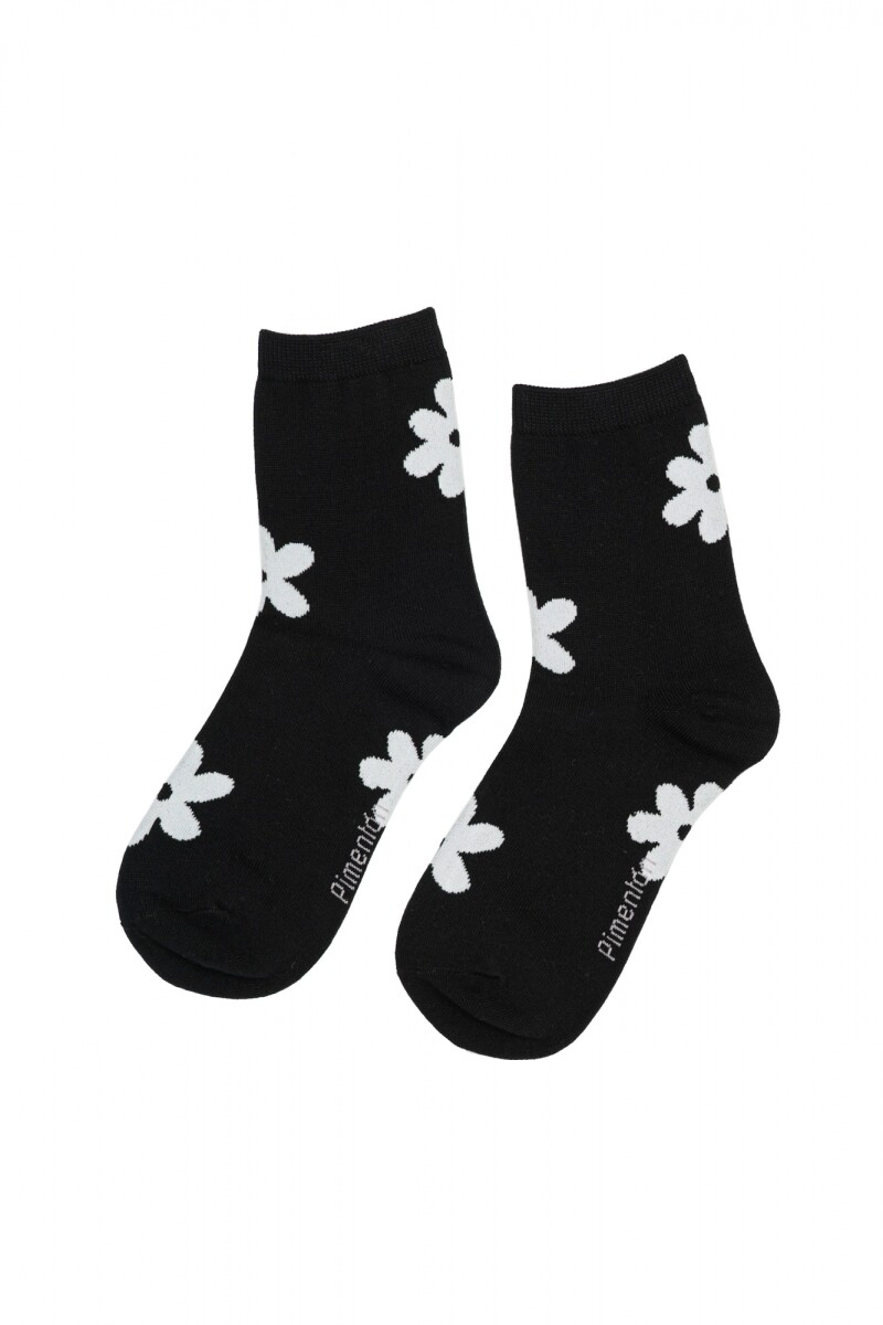 Media Estampada - Negro 