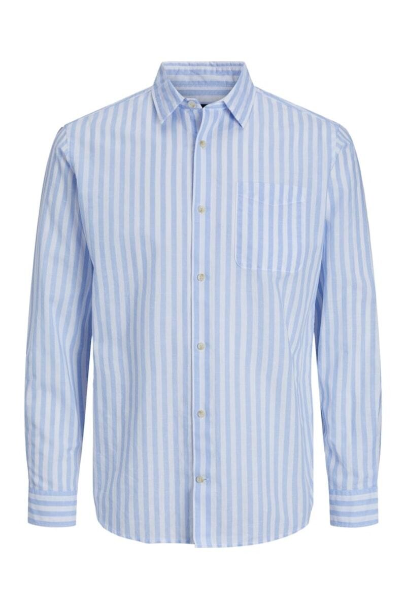 Camisa Summer Linen Stripe - Cashmere Blue 