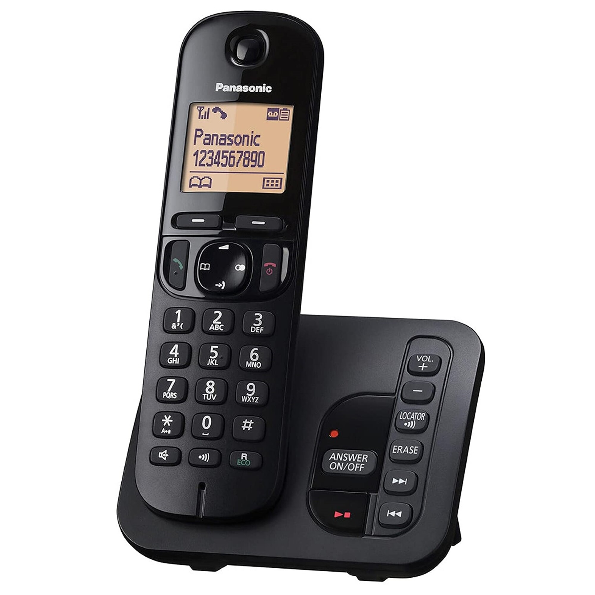 Teléfono digital inalámbrico Panasonic KX-TGC352 Negro Gollo Costa Rica