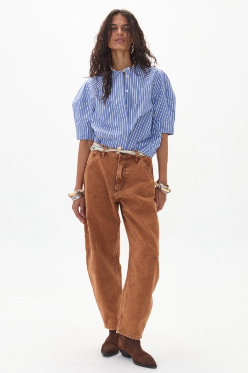 Cambria Poplin Shirt Celeste