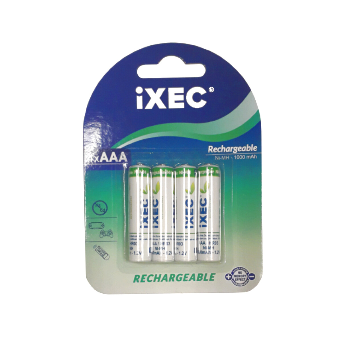 Pila recargable AAA 1,2V 1000mAh. Precio por pila - IX9901 