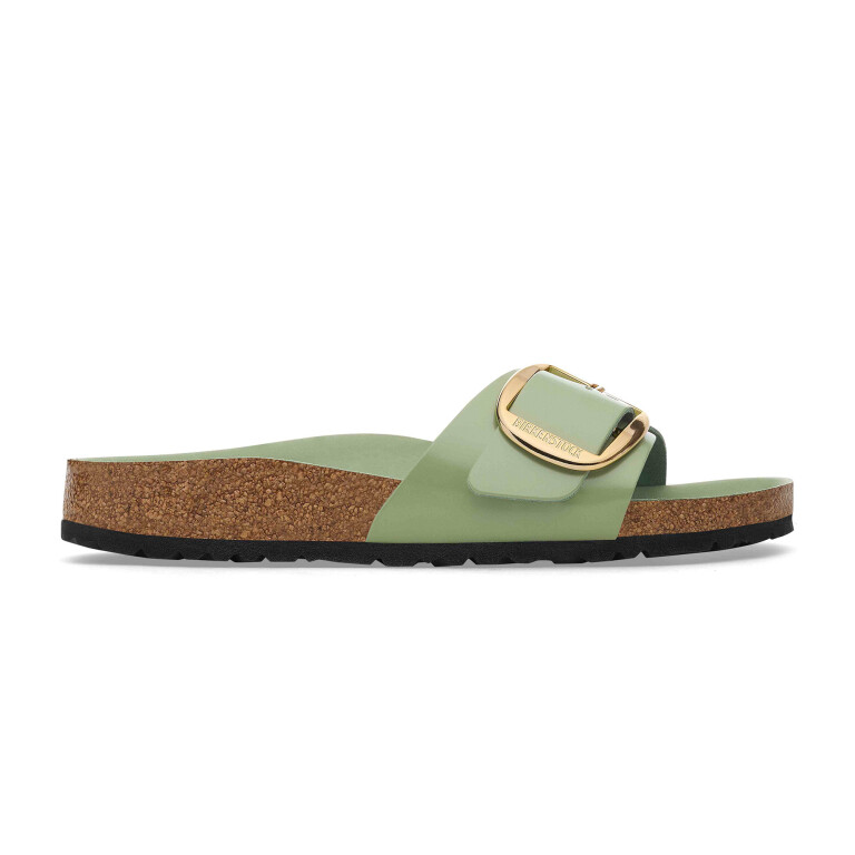 Sandalia Madrid Big Buckle LENA High Shine - Estrecho Green Tea