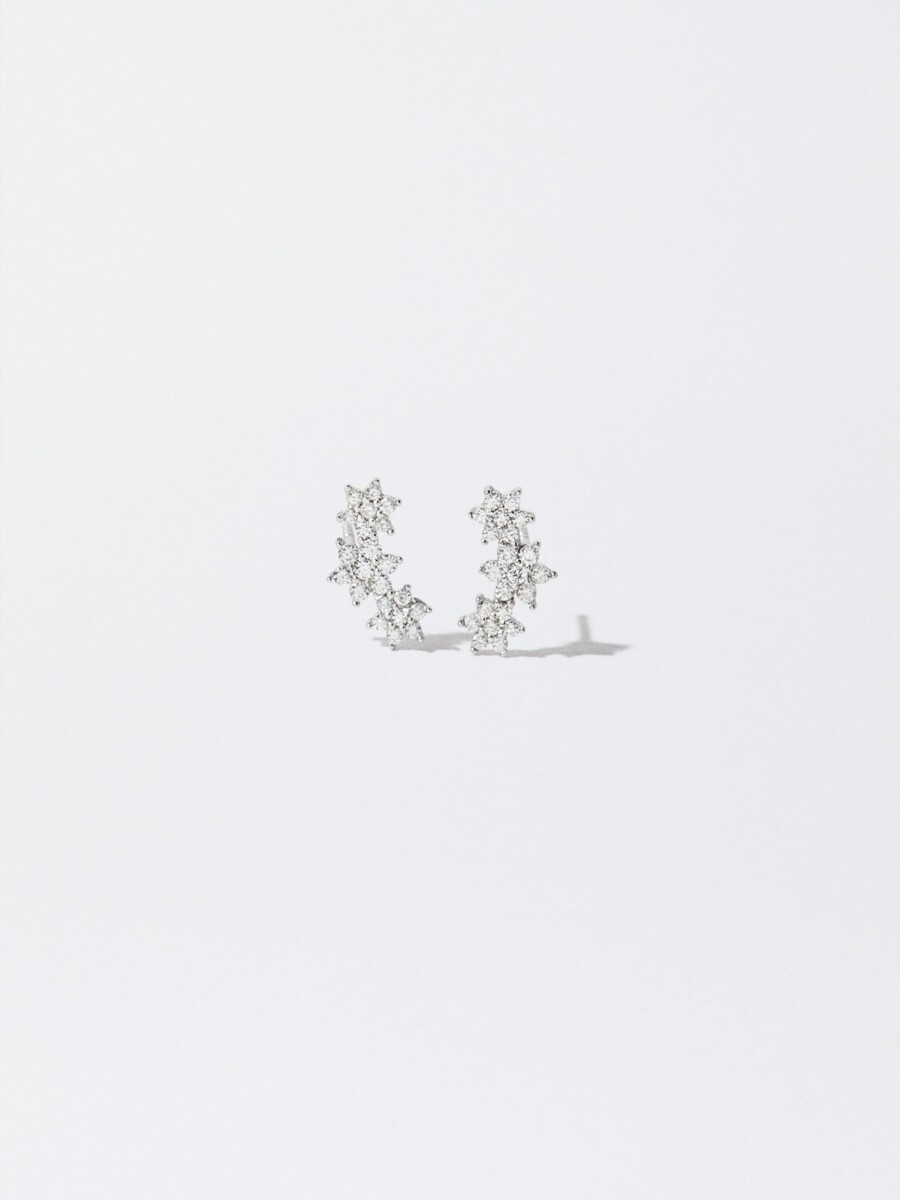 Pendientes Con Circonitas - Plata De Ley 925 plateado