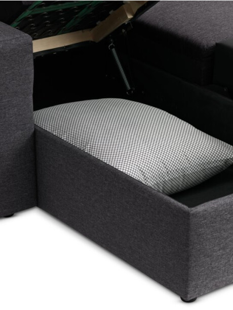 Sofá cama rinconera MARSLEV tela gris osc Sofá cama rinconera MARSLEV tela gris osc