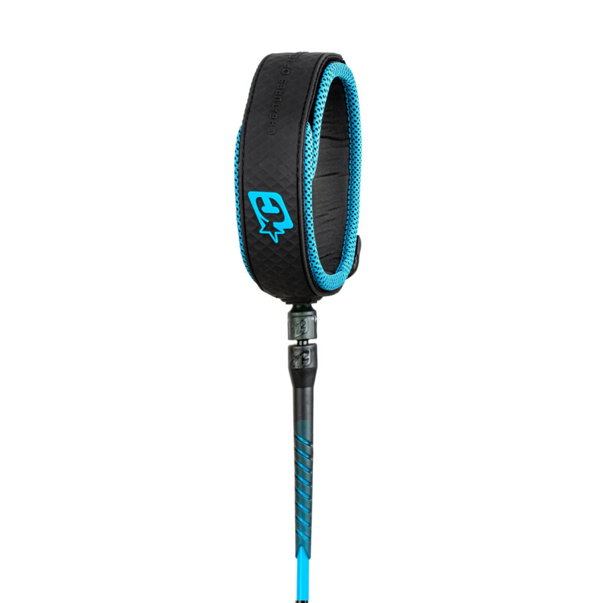 Leash Creatures Longboard Knee 9: Black Cyan 