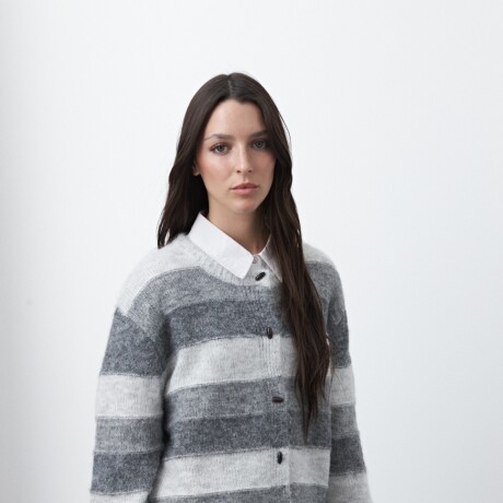 CARDIGAN FROST Gris Melange