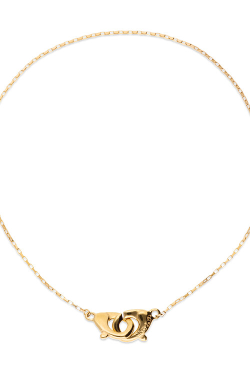 COLLAR BAÑADO EN ORO 18K CON DETALLE DE MOSQUETÓN ENTRELAZADO Colgante