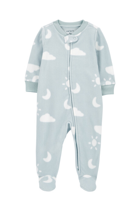 Pijama uno pieza de micropolar, con pie, diseño cielo Pijama uno pieza de micropolar, con pie, diseño cielo