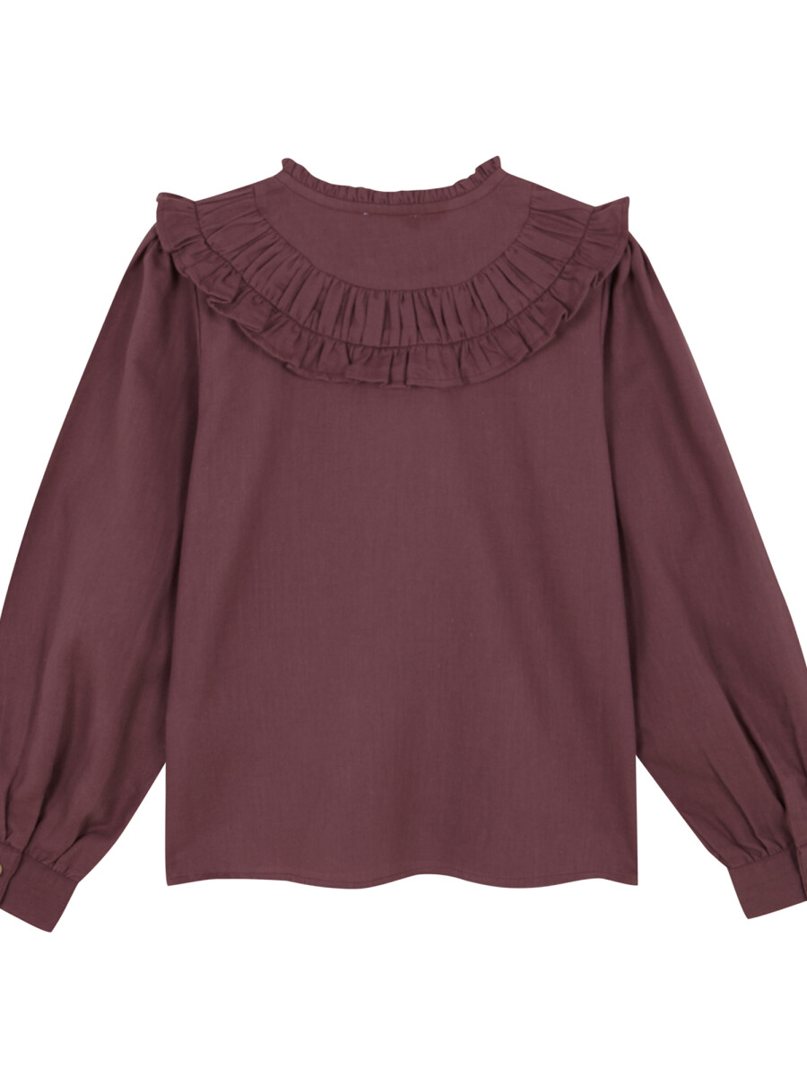 Camisa Cuello Volante Purpura