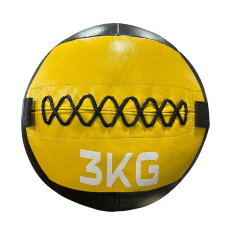 Pelota Wallball WLBC-3 de Cuero Sintético 3kg Ub AMARILLO-NEGRO