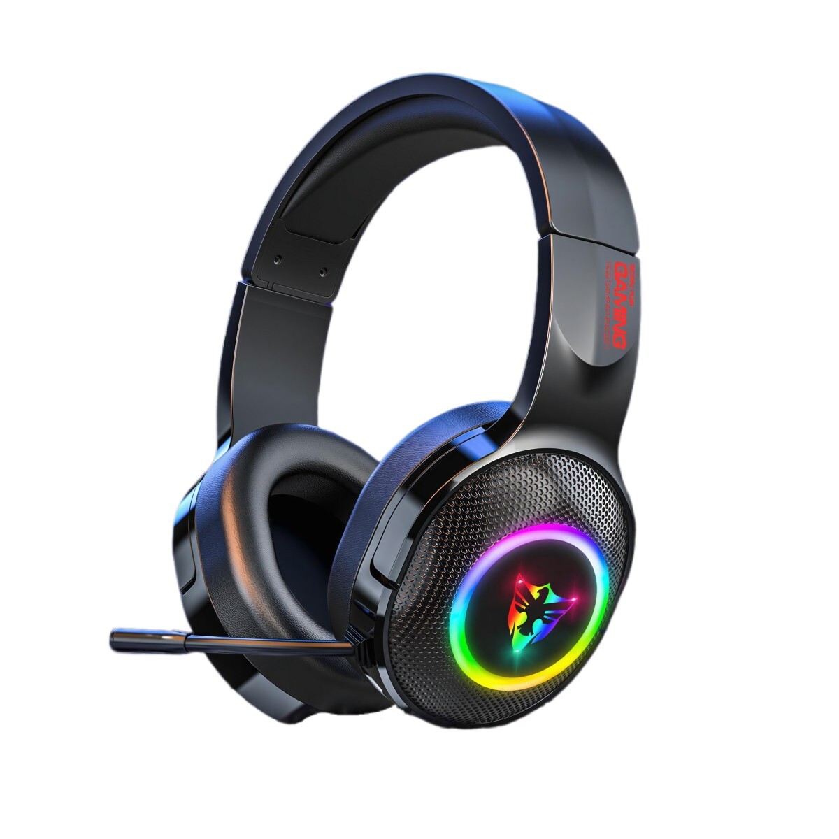 Auriculares gamer LED RGB 3 en 1 vincha con micrófono 