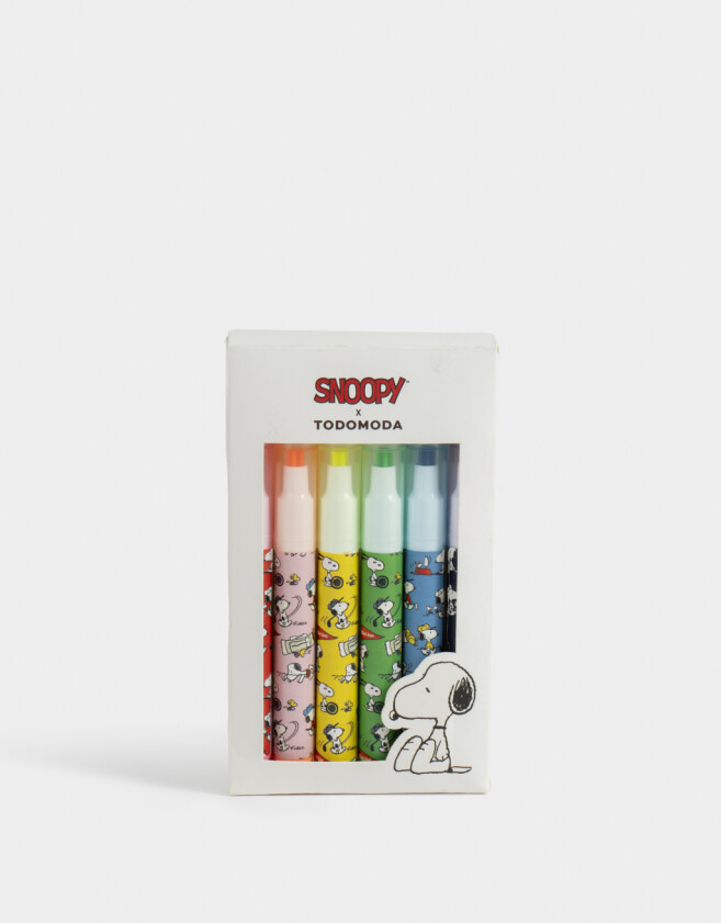 Resaltadores Set De Resaltadores "snoopy" - Combinacion Multicolor