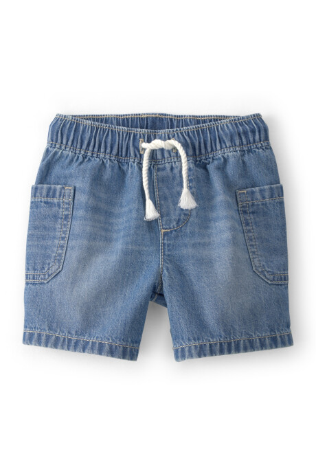 Short jean con cintura elástica Short jean con cintura elástica