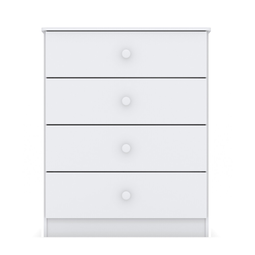 Cómoda Cajonera infantil 4 cajones BLANCO