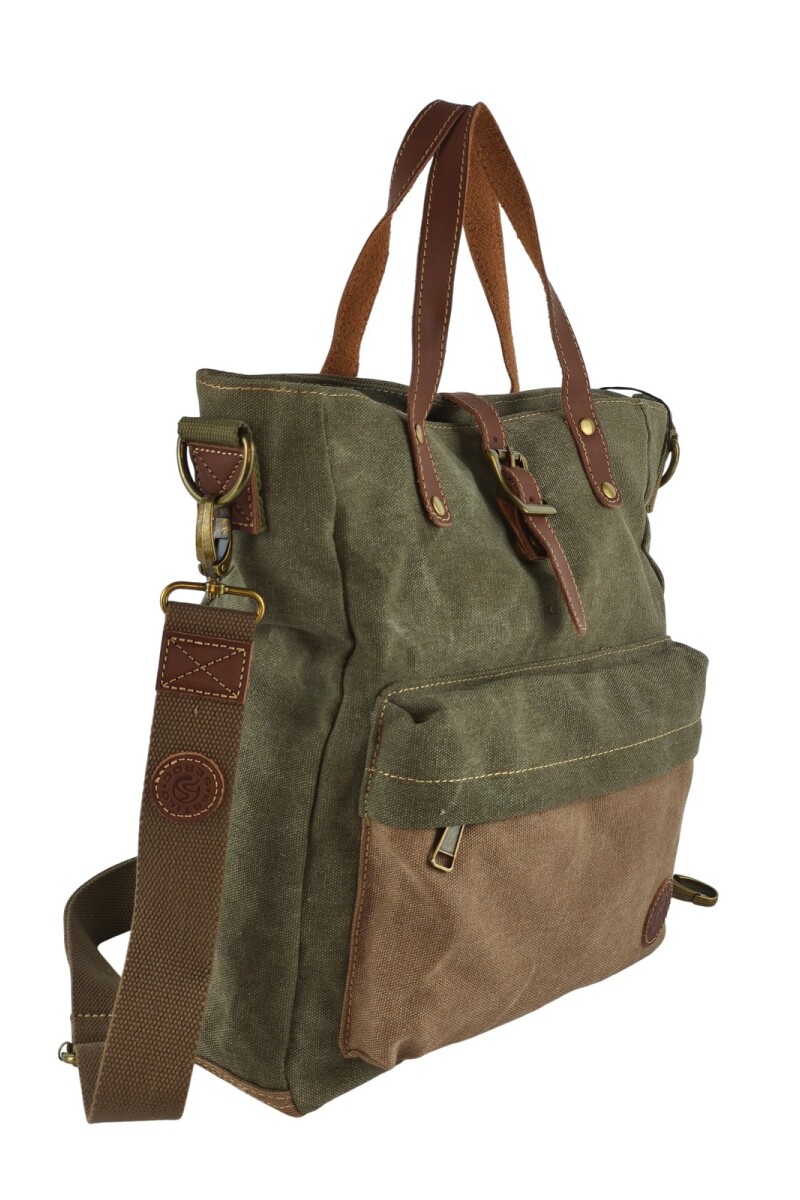 Bolso matera de lona Verde