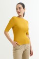Sweater cuello bote DORADO