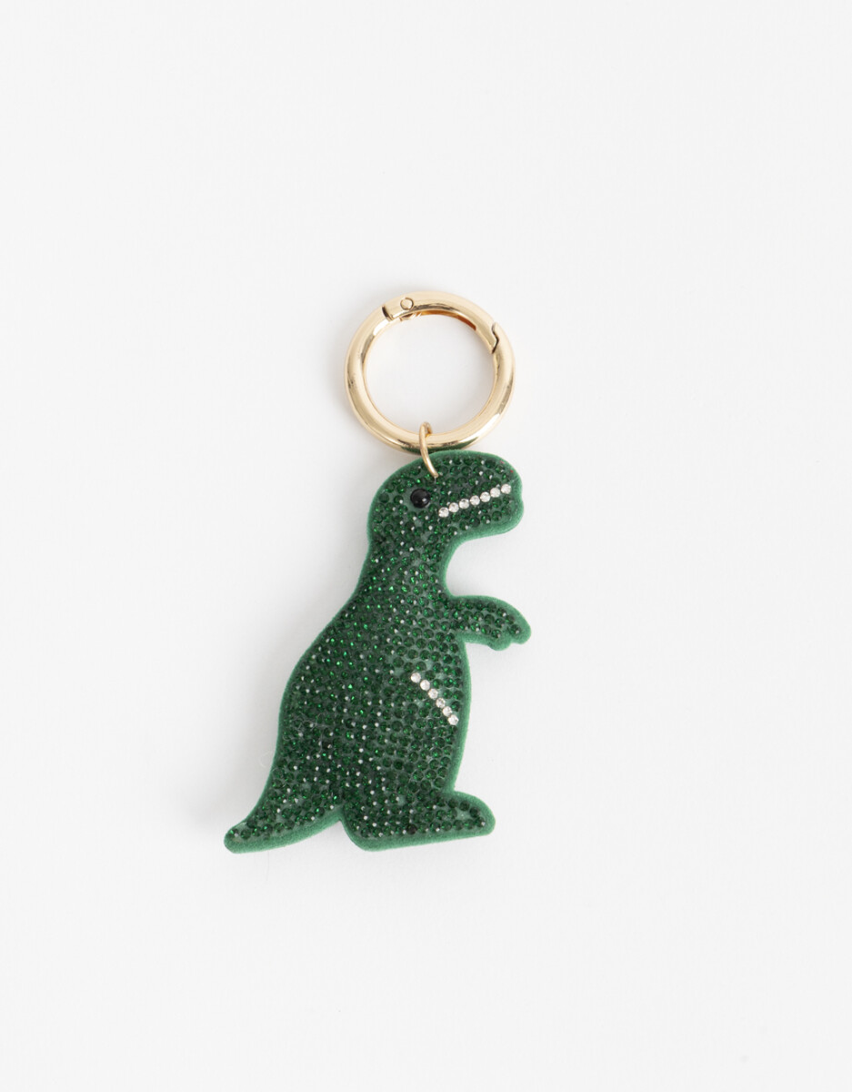 Llavero Y Bag Charm Dinosaurio Strass 