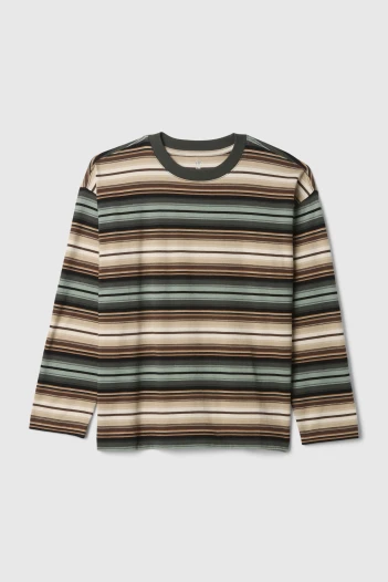Remera A Rayas Manga Larga Niño Brown Stripe