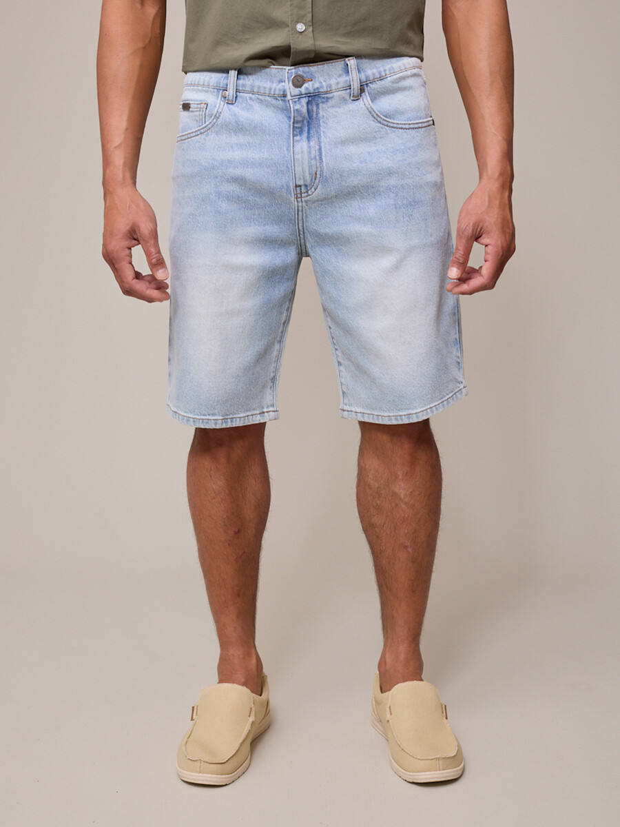 BERMUDA JEAN TIZINO POLANCO - Azul Claro 