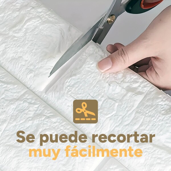 Revestimiento Pared Adhesivo 3d Piedra Ladrillo 20 Mts x 0,70 Mts Variante Color Blanco