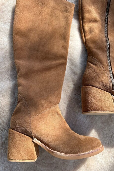 High Heel Boots Camel