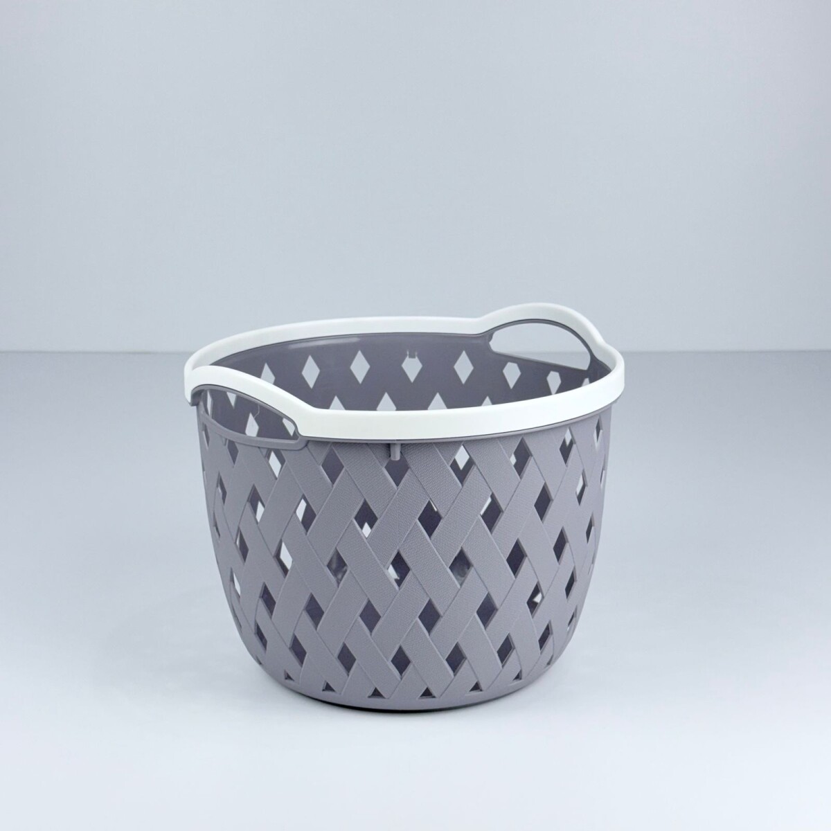 Canasto Organizador Multiuso Circular M–Gris 