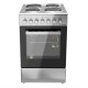 Cocina James eléctrica 4 discos + horno blanca Acero inoxidable
