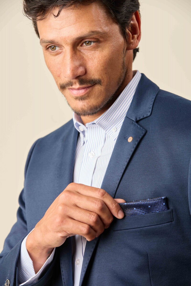 Pañuelo Bolsillo - Azul, Celeste y Negro 