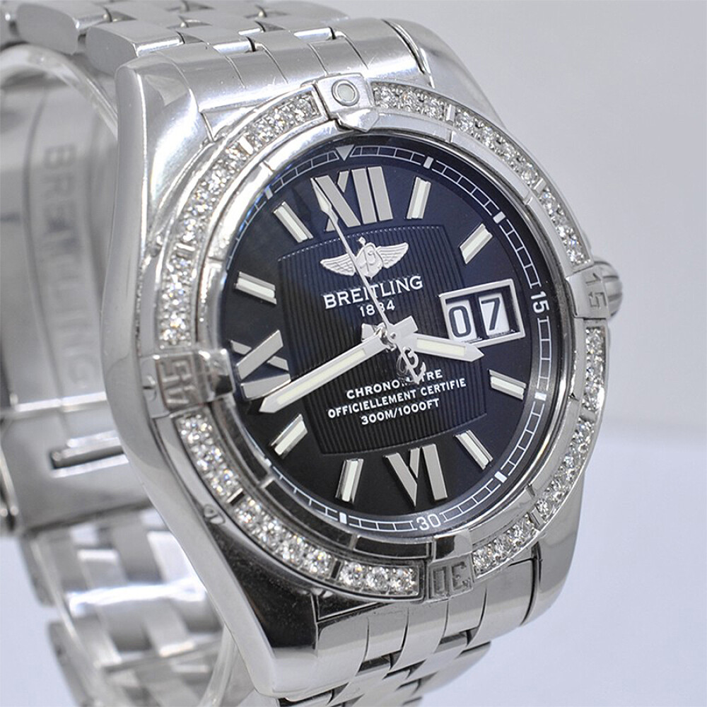 Breitling Galactic Referencia A49350, Automatico, Bisel De Diamantes, Esfera Negra Breitling Galactic Referencia A49350, Automatico, Bisel De Diamantes, Esfera Negra